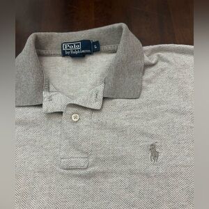 Polo by Ralph Lauren Gray 100% Cotton Men's Shirt Size Large